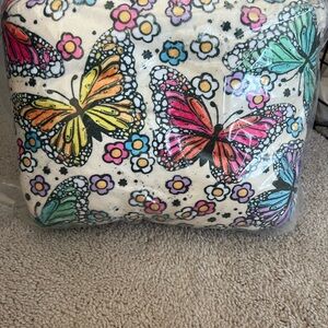 Colorful Butterfly Print Throw Pillow
